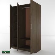 Трикрилен гардероб Сити 1002, орех адмирал