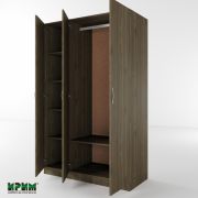 Трикрилен гардероб Сити 1003 с огледало, орех адмирал