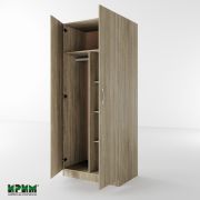 Двукрилен гардероб Сити 1007, сонома тъмна