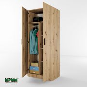 Двукрилен гардероб Сити 1007, дъб артисан
