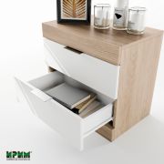 Нощно шкафче Сити 3074 сонома арвен/ бял гланц
