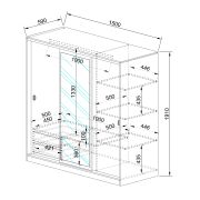 Гардероб City 1006,  сонома тъмна